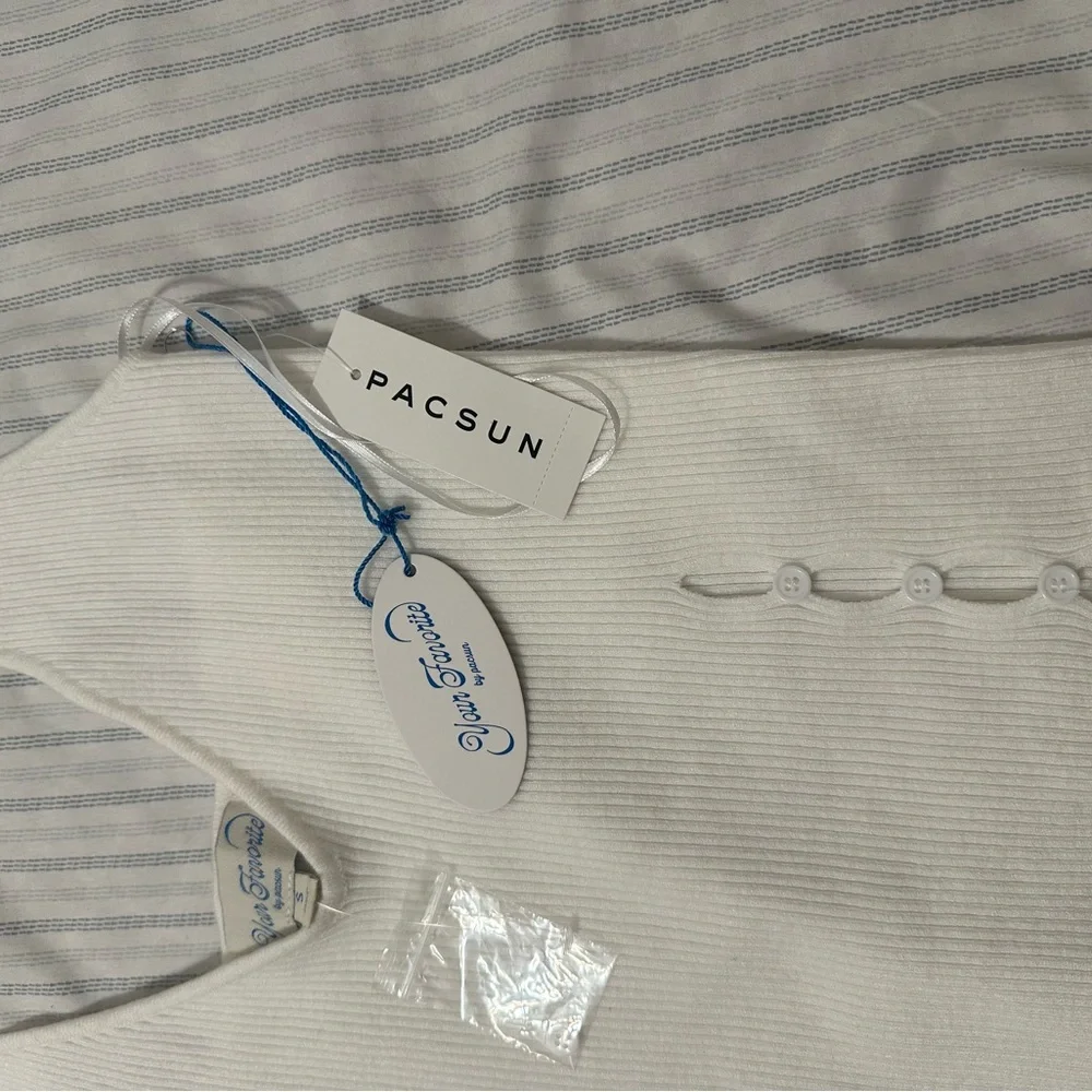PacSun sweater Ribbed Button Tank - Picture 5 of 9